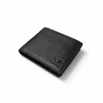 Genuine Leather Bifold Wallet — Black with Embossed Eagle Logo - Image 3