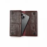 Genuine Leather Long Wallet — Coffee Tan - Image 2