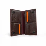 Genuine Leather Long Wallet — Coffee Tan - Image 4