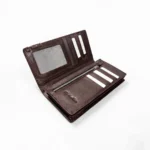 Premium Genuine Leather Long Wallet — Tan Brown - Image 4